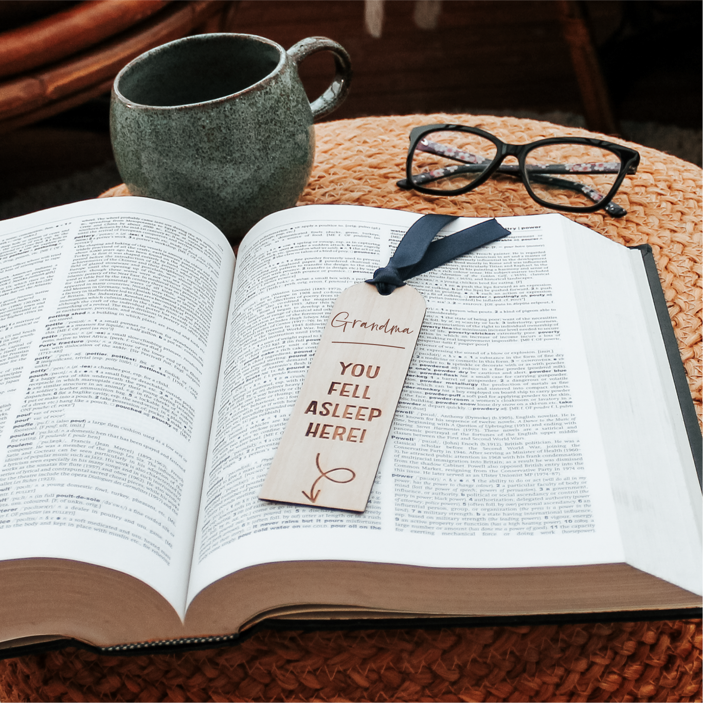Personalised Grandma Wooden Bookmark Gift