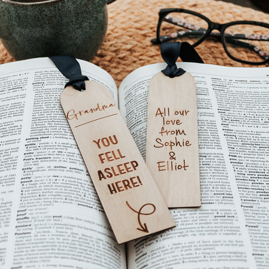 Personalised Grandma Wooden Bookmark Gift