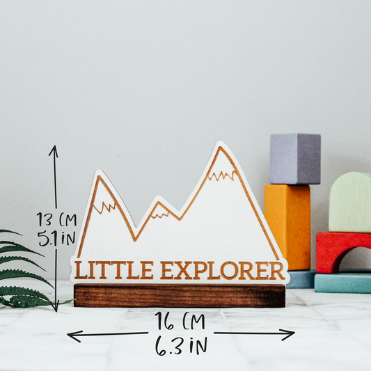 size of the sign showing that it is 16 cm long and 13 cm high