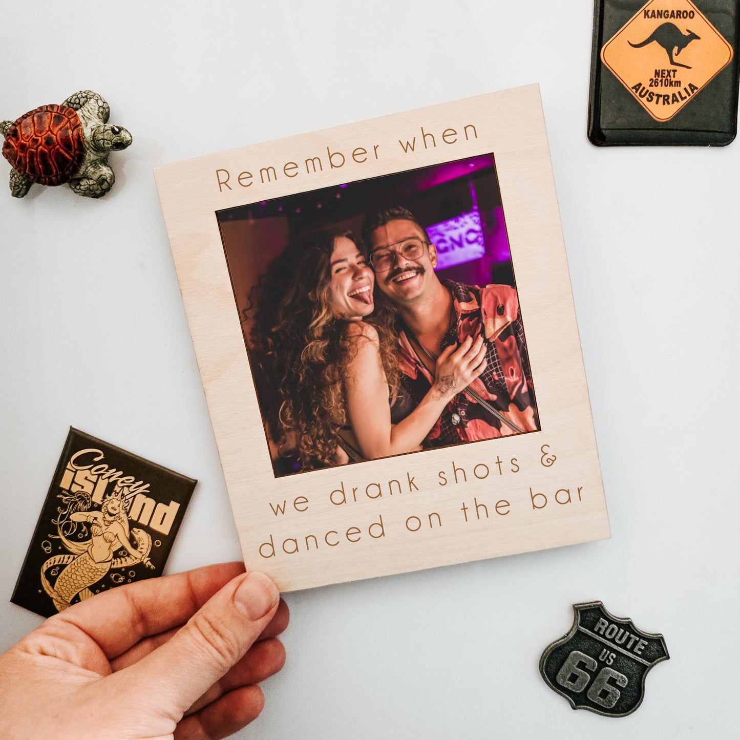 Remember When - Personalised Wooden Engraved Photo Frame