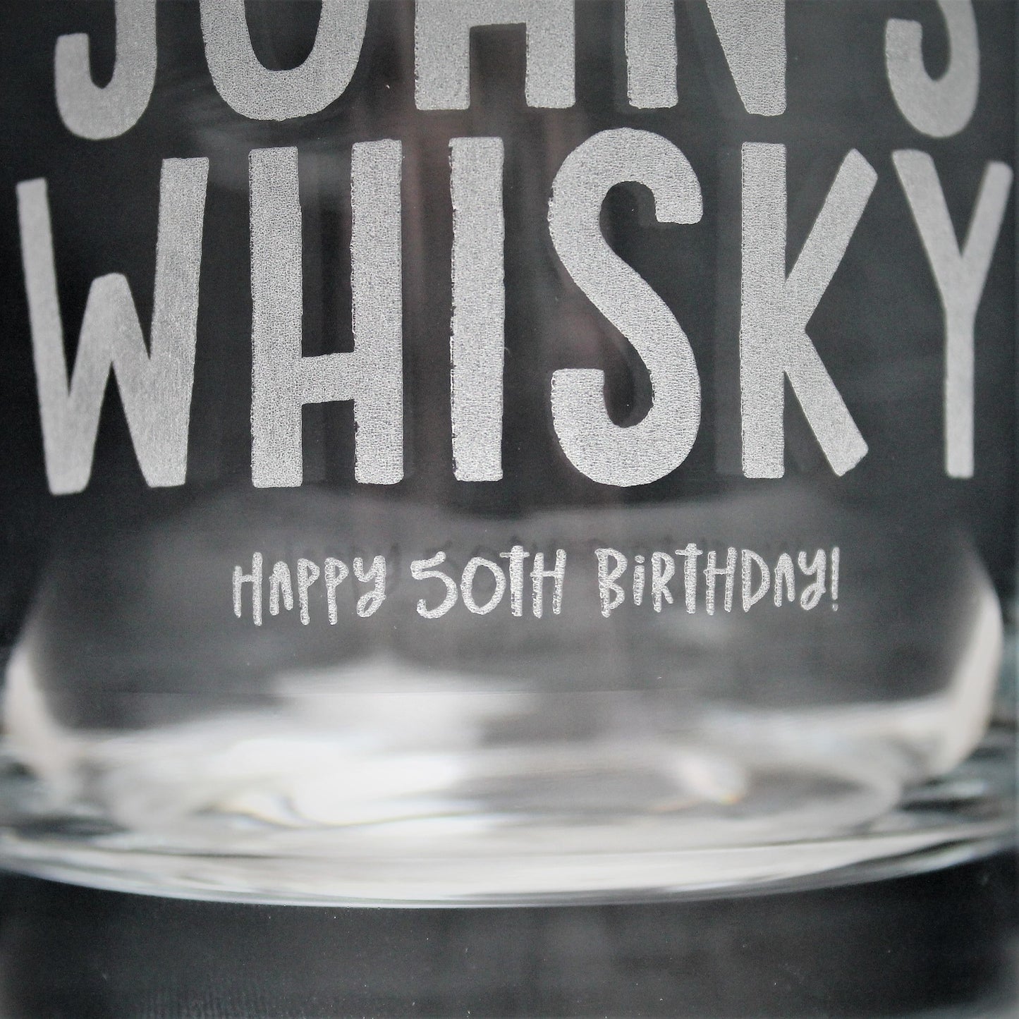 Engraved Birthday Personalised Name Tumbler Glass