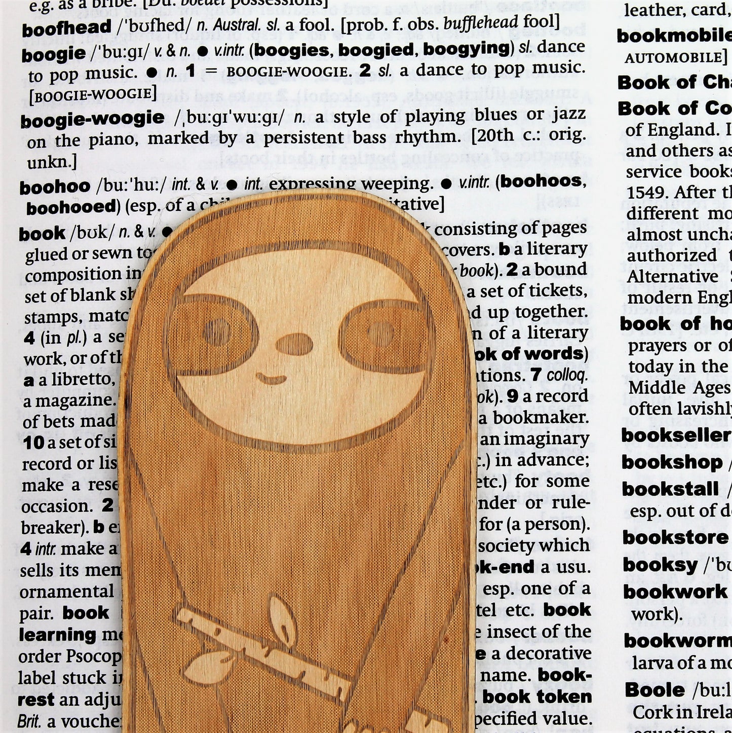 Wooden Sloth Bookmark