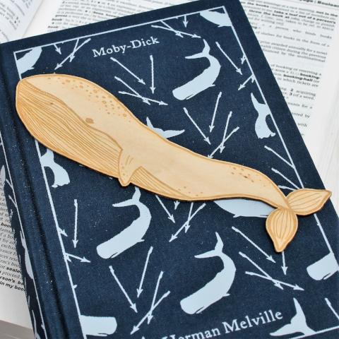 Wooden Blue Whale Bookmark