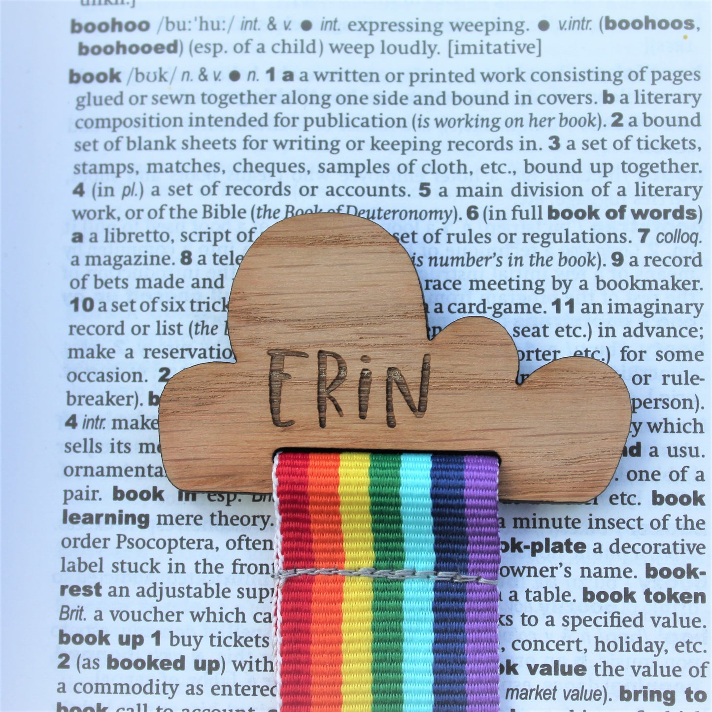Custom Rainbow Cloud Bookmark