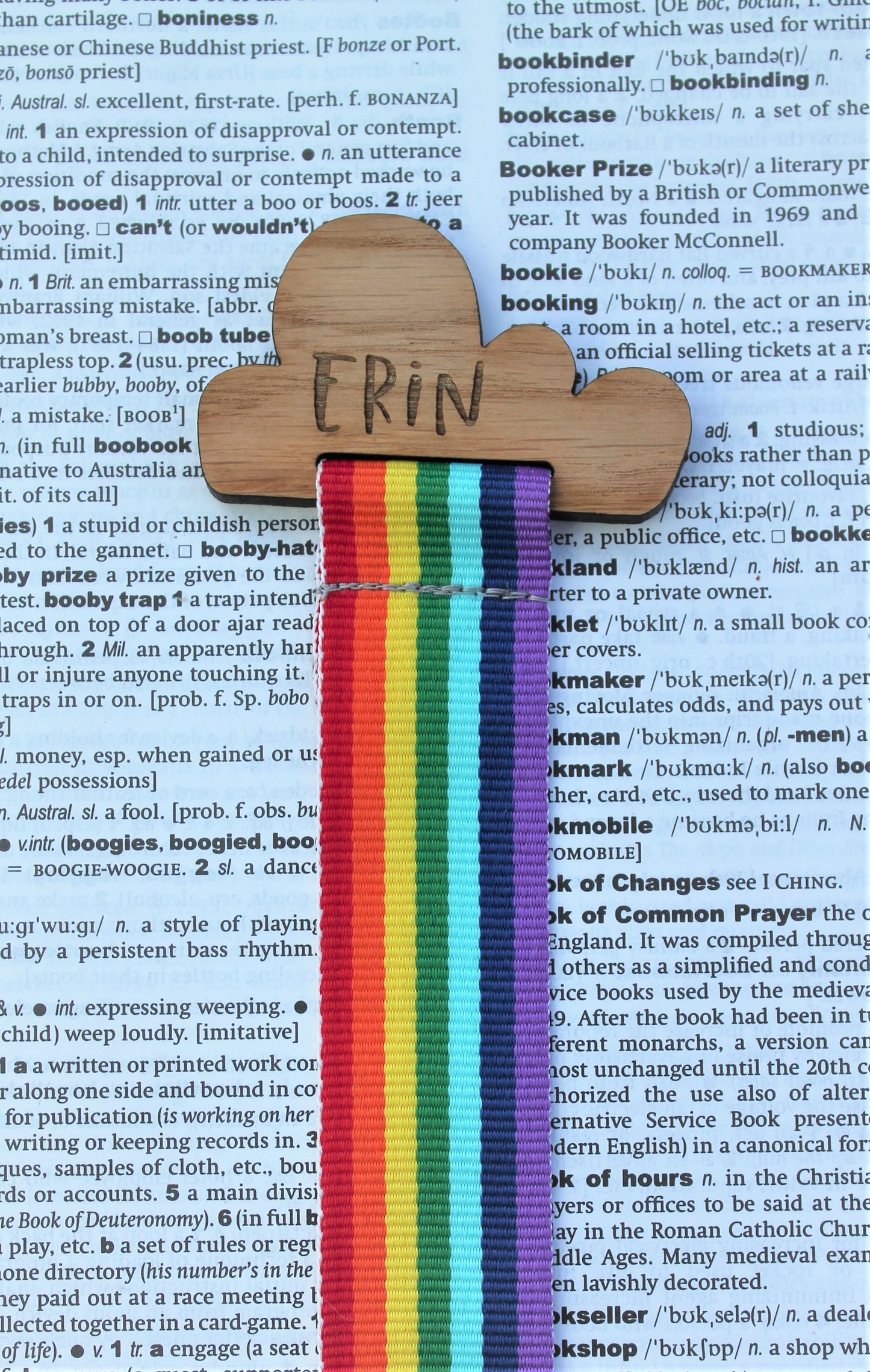 Custom Rainbow Cloud Bookmark