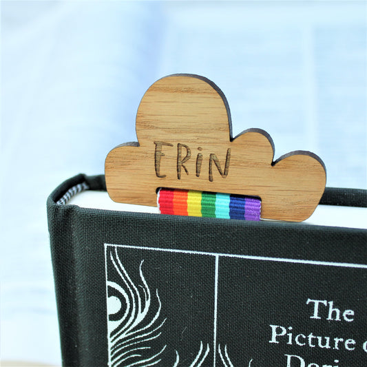 Custom Rainbow Cloud Bookmark