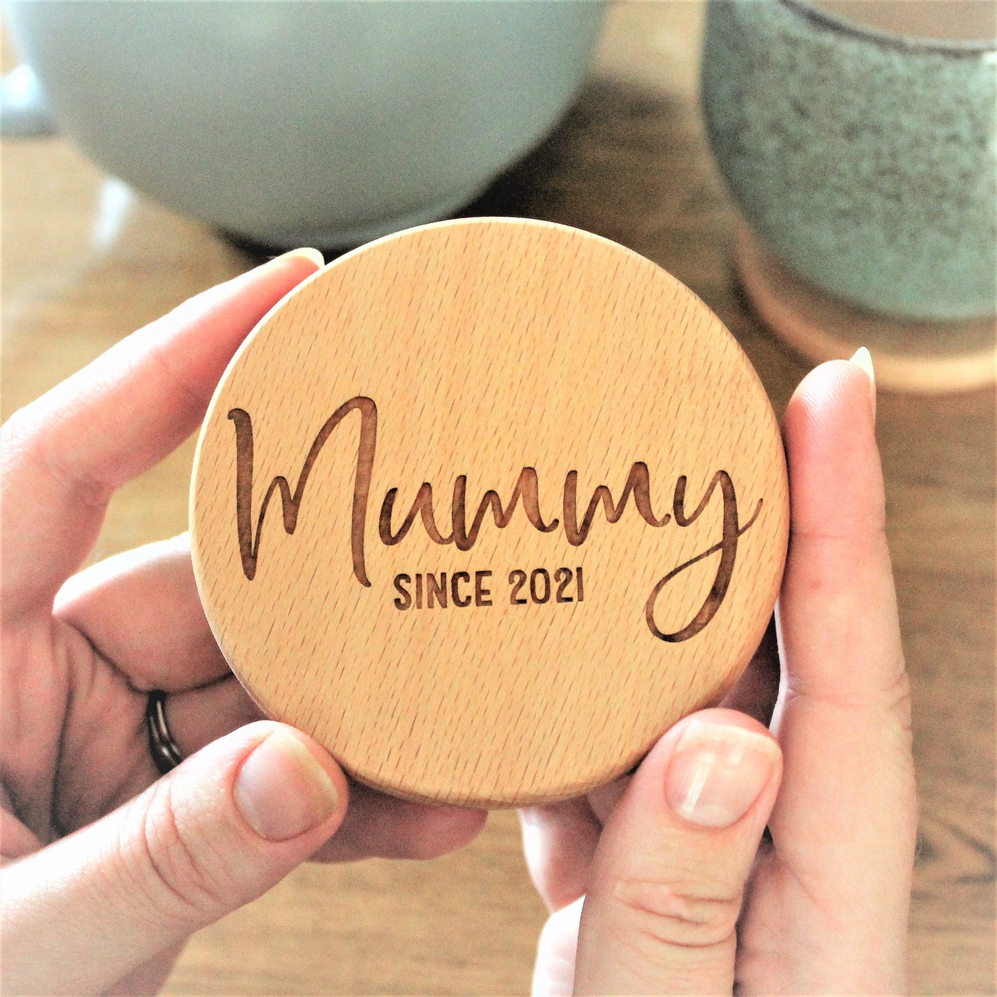 Personalised Mummy Wooden Coaster