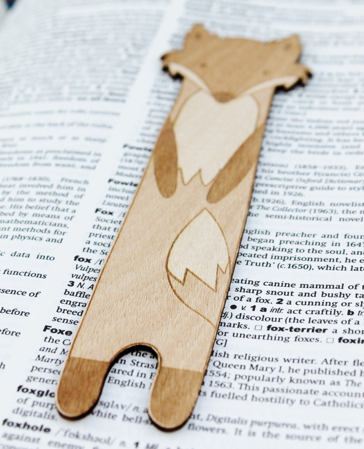 Cunning Fox Wooden Bookmark