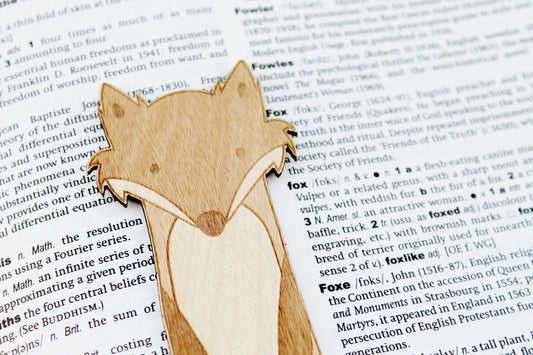 Cunning Fox Wooden Bookmark