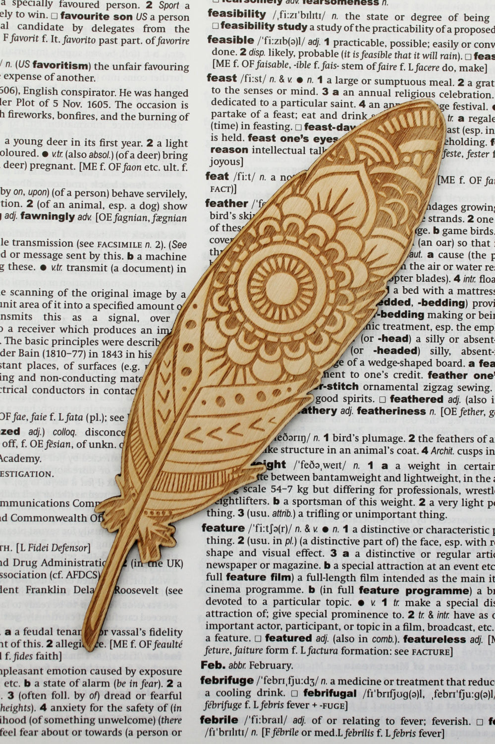 Boho Feather Bookmark
