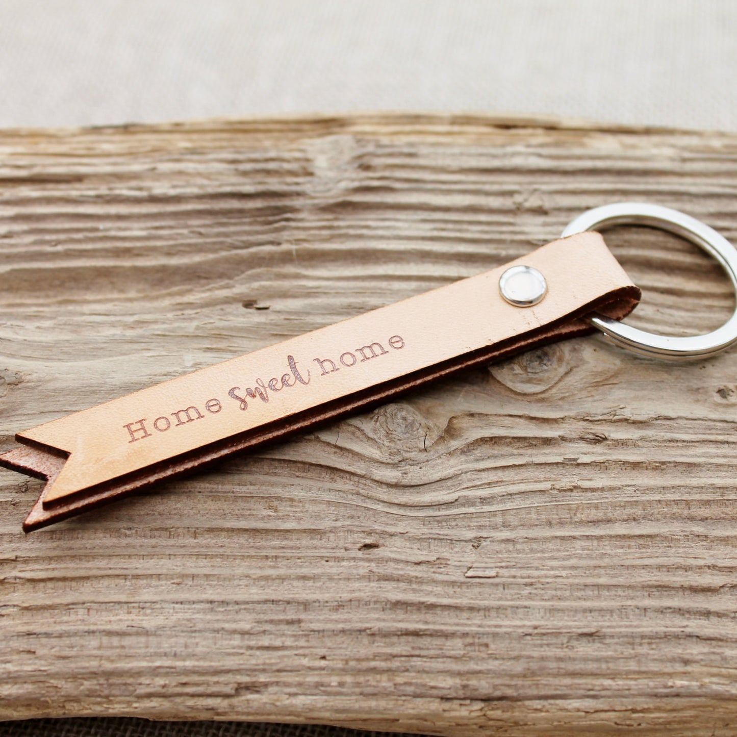 Custom Coordinate Leather Keyring - Longitude Latitude GPS