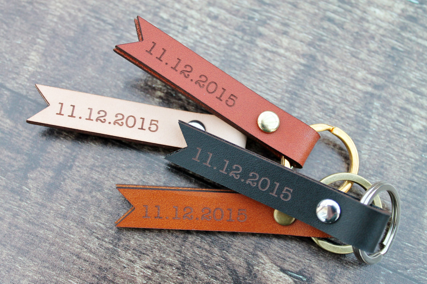 Couple Keyring with Initials Custom Keyring