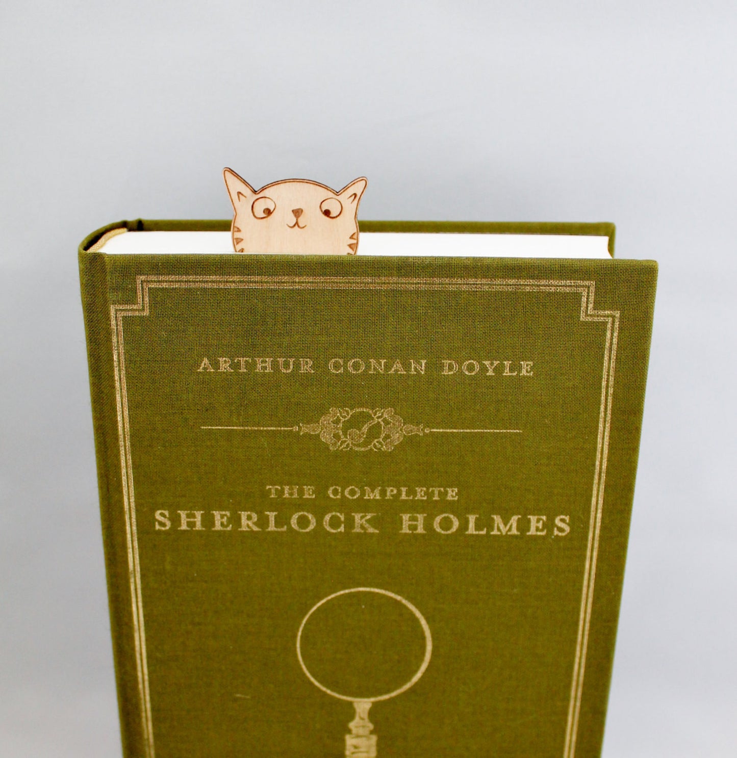 Sneaky Cat Bookmark Wooden Engraved