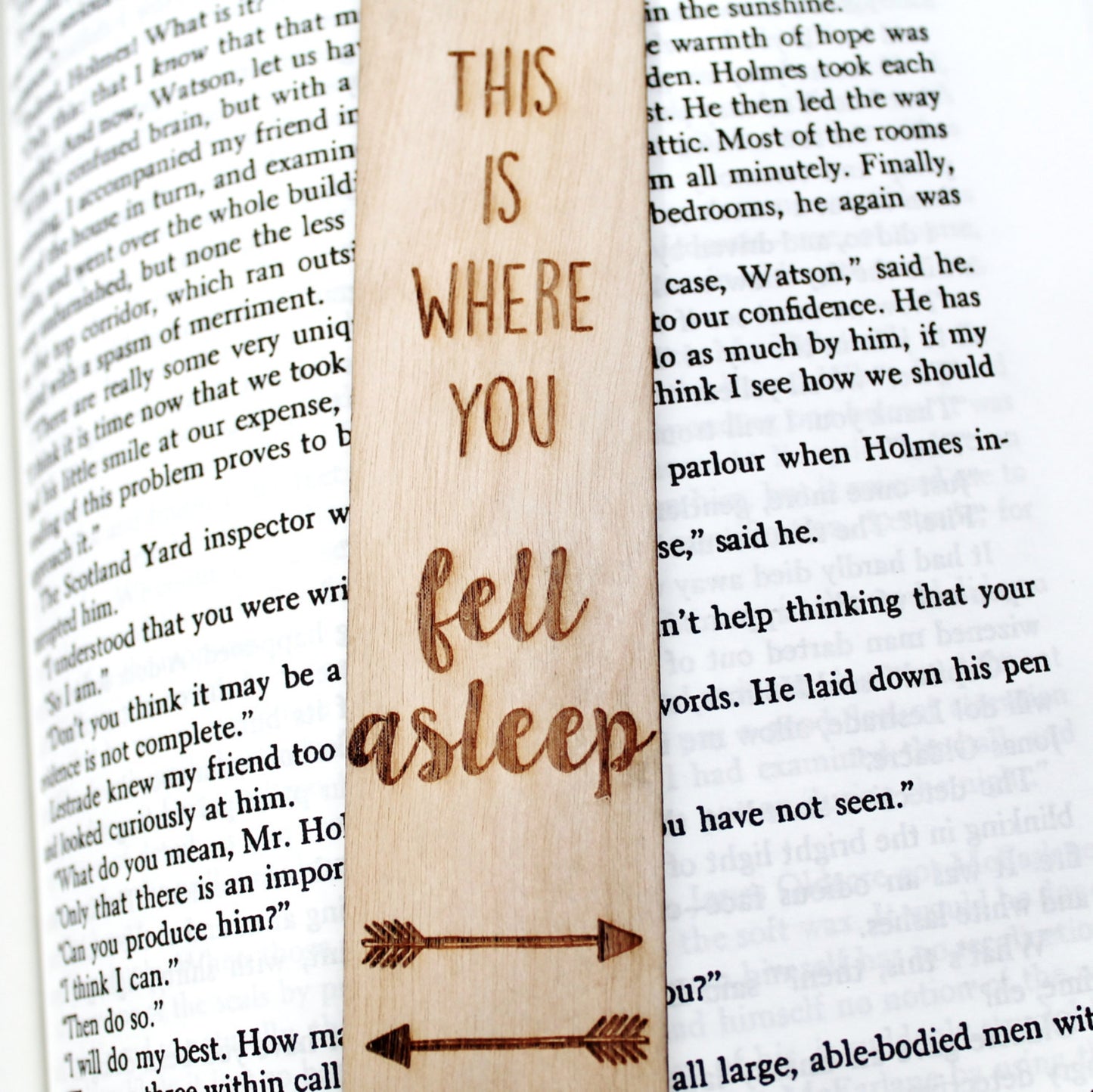 This is Where You Fell Asleep Bookmark Funny Arrow Book Lover Gift
