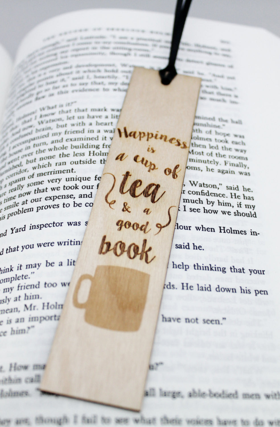 Happiness is a Cup of Tea and a Good Book Bookmark