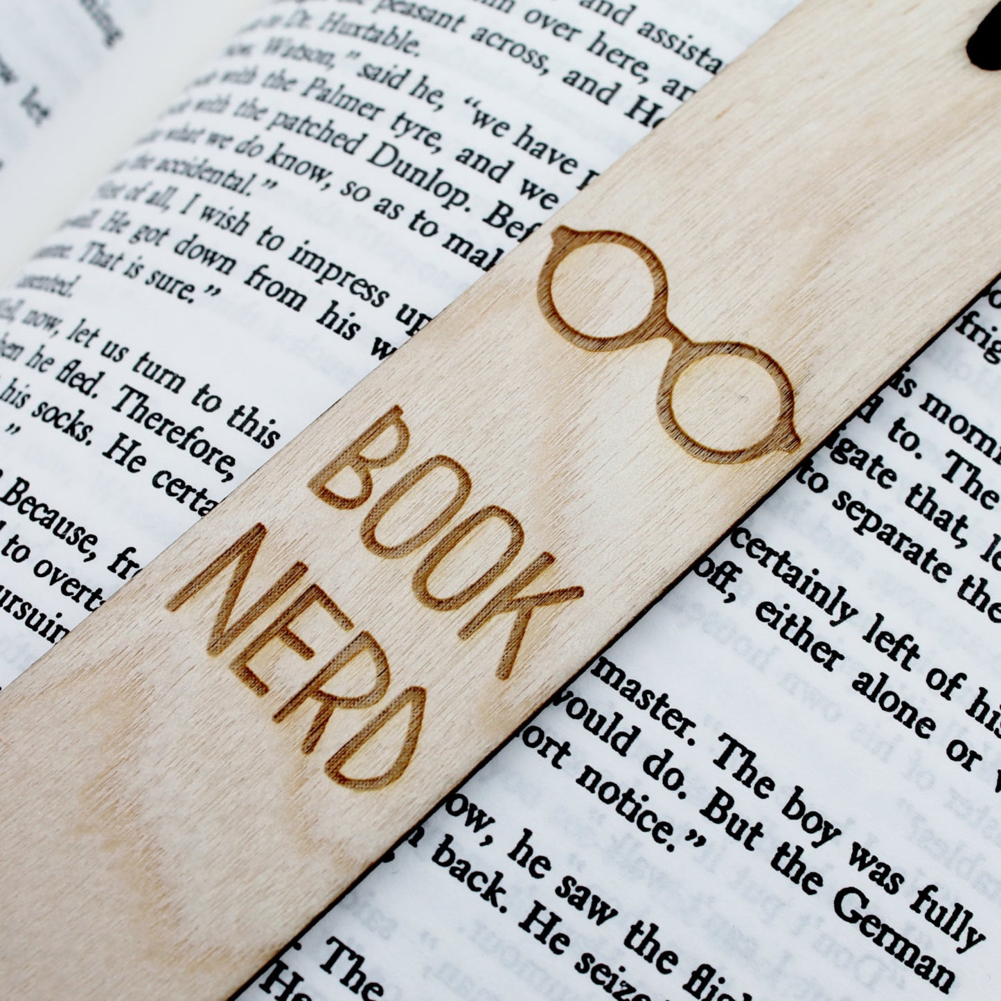 Book Nerd - Wooden Engraved Bookmark