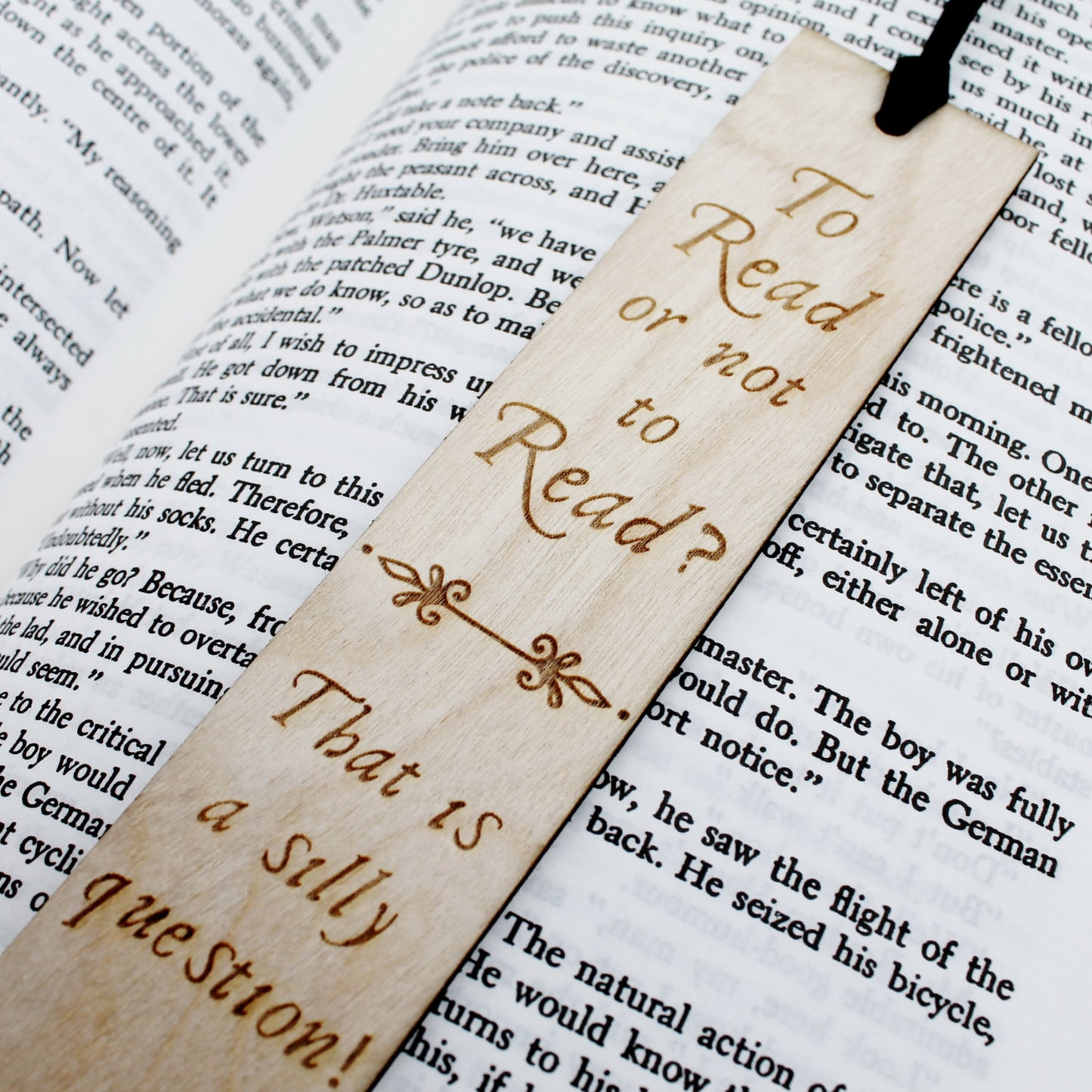 To Read or Not To Read? That is a Silly Question - Wooden Bookmark