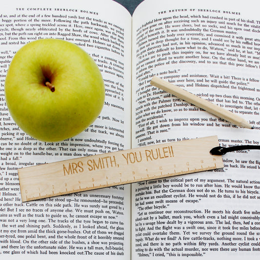 Custom Teacher Gift - Ruler Bookmark
