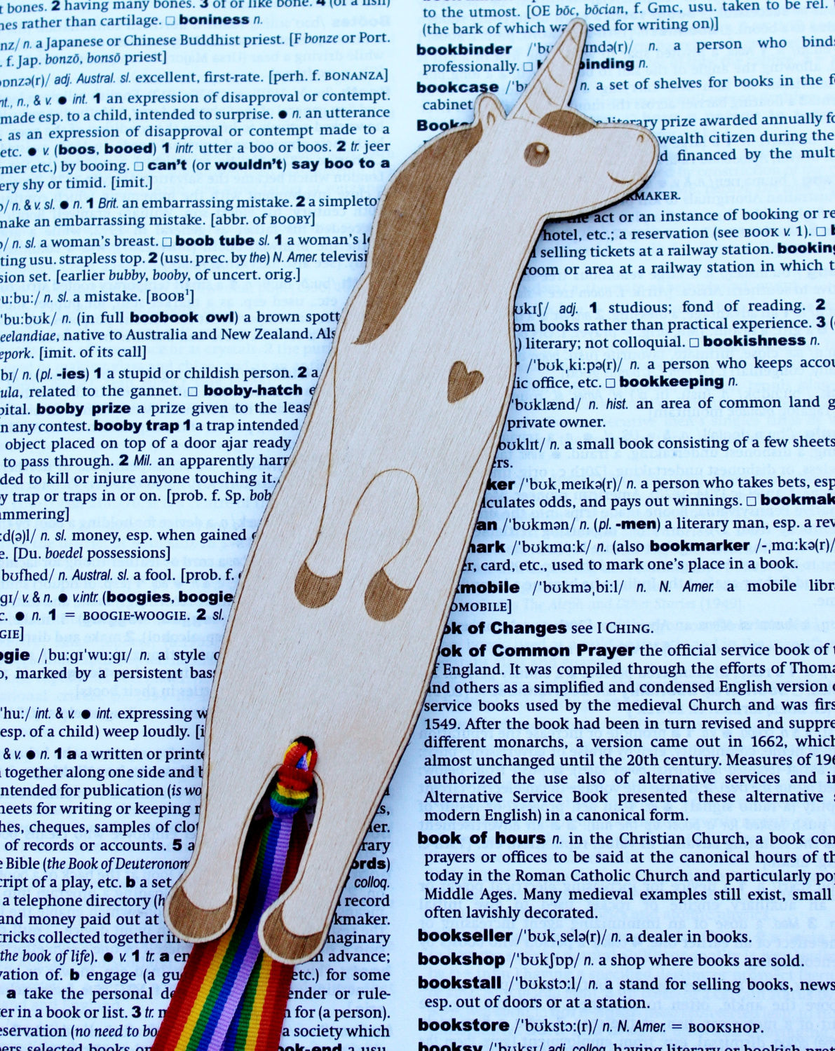Unicorn Wooden Bookmark