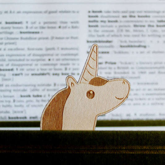 Unicorn Wooden Bookmark