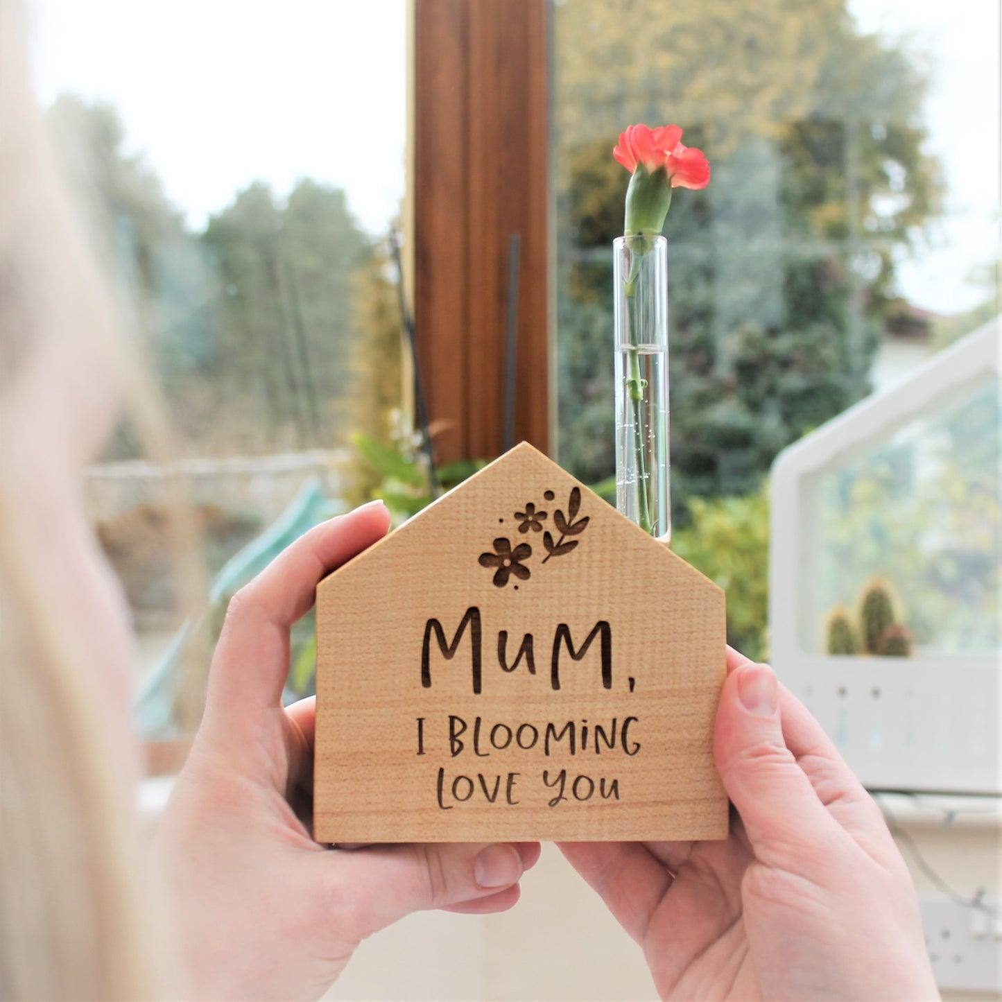 Personalised Test Tube Vase For Mum