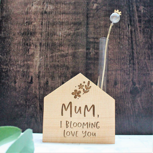 Personalised Test Tube Vase For Mum