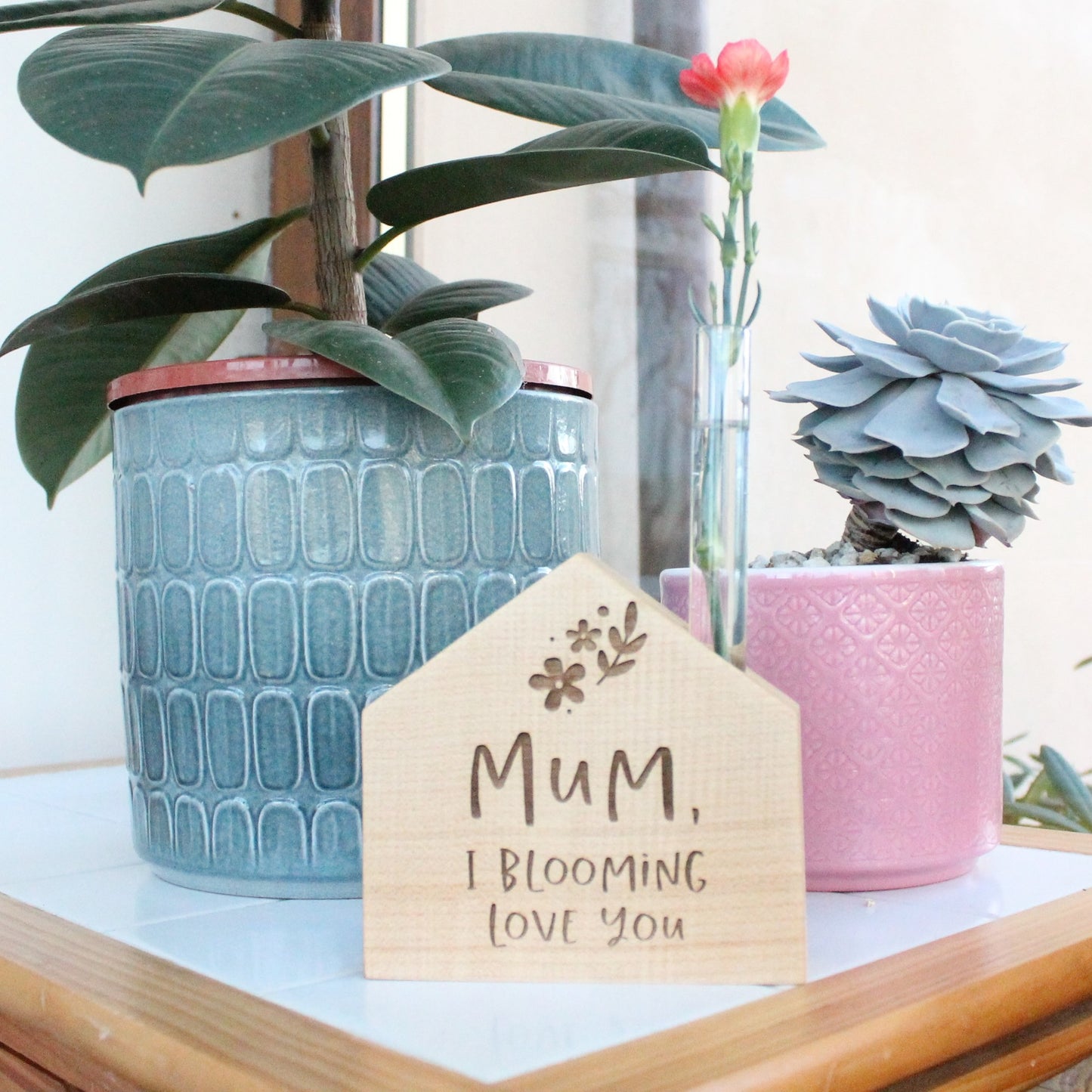 Personalised Test Tube Vase For Mum