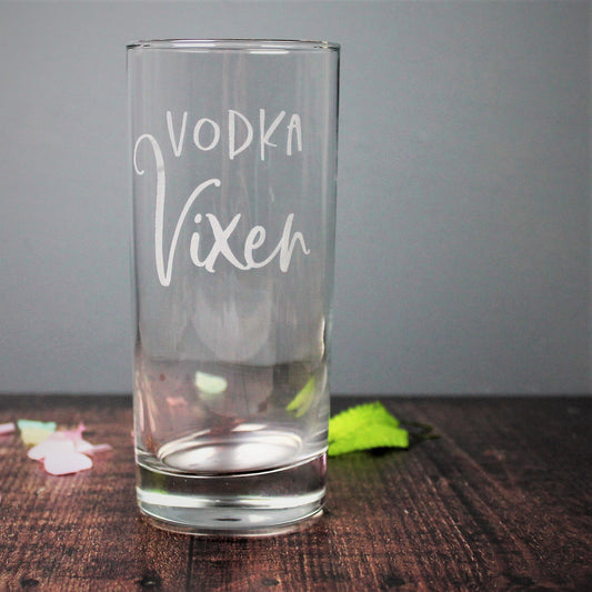 Tall vodka glass gifts for women - vodka vixen