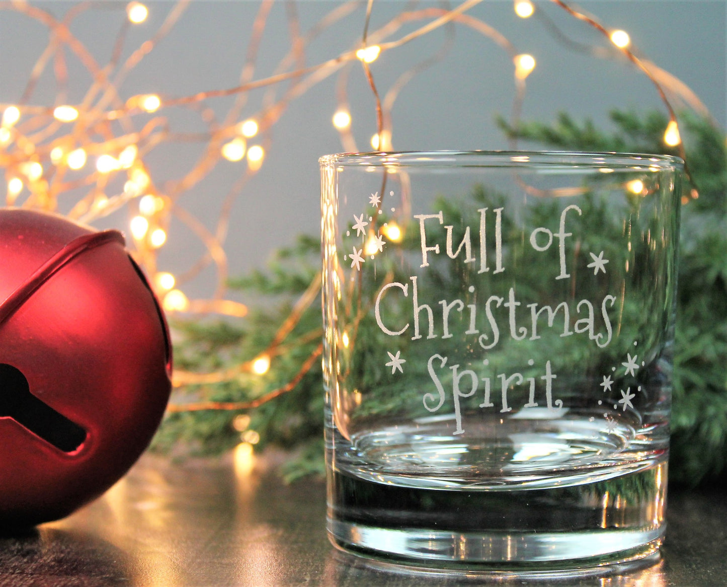 Whisky lover - engraved glass - full of Christmas spirit