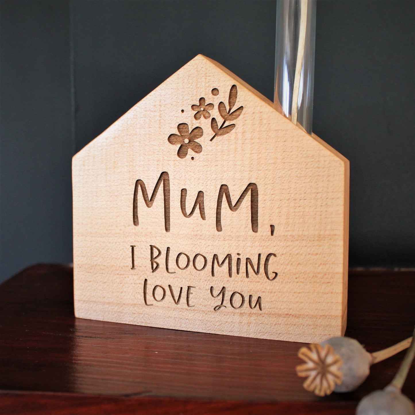 Personalised Test Tube Vase For Mum