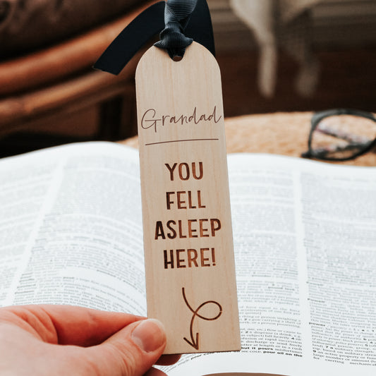 Personalised Grandad Wooden Bookmark Gift
