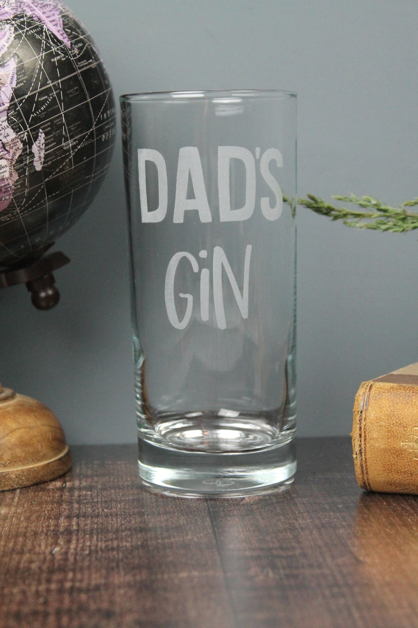 Dad's gin glass, engraved tell glass. Ideal gift for Dad's 50th Birthday