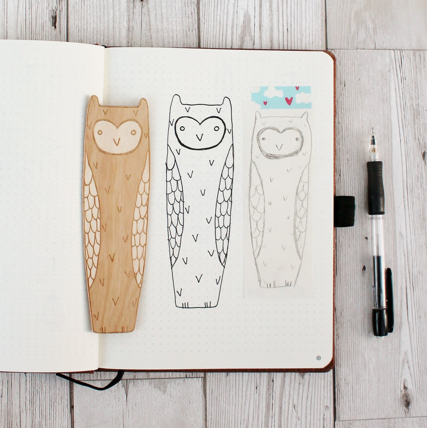 Wooden Owl Bookmark