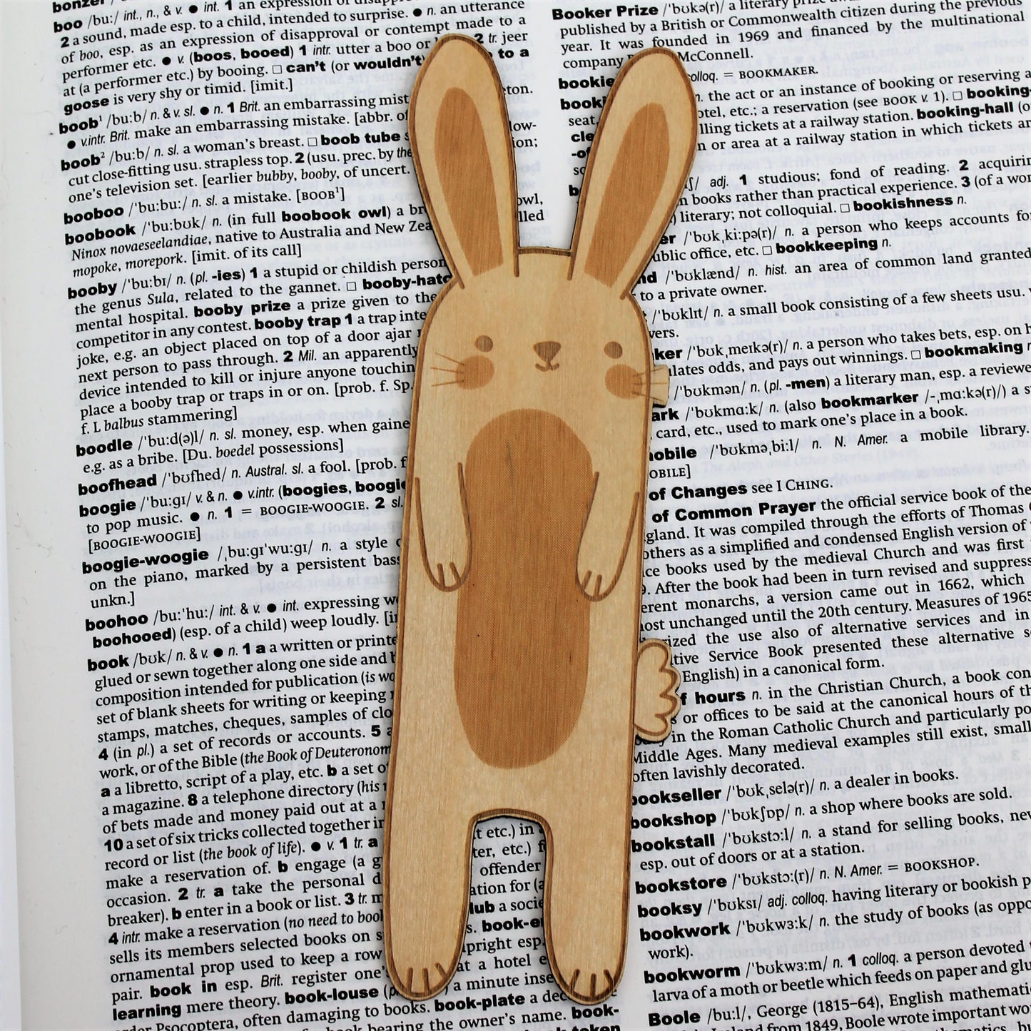 Wooden Bunny Rabbit Bookmark