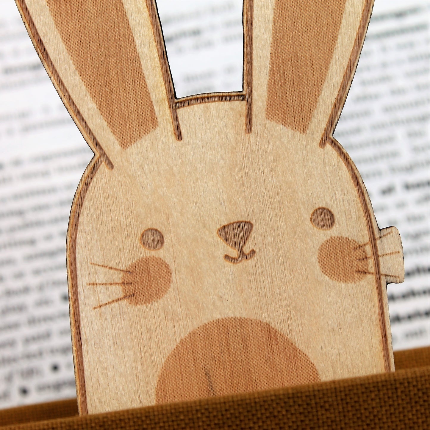 Wooden Bunny Rabbit Bookmark