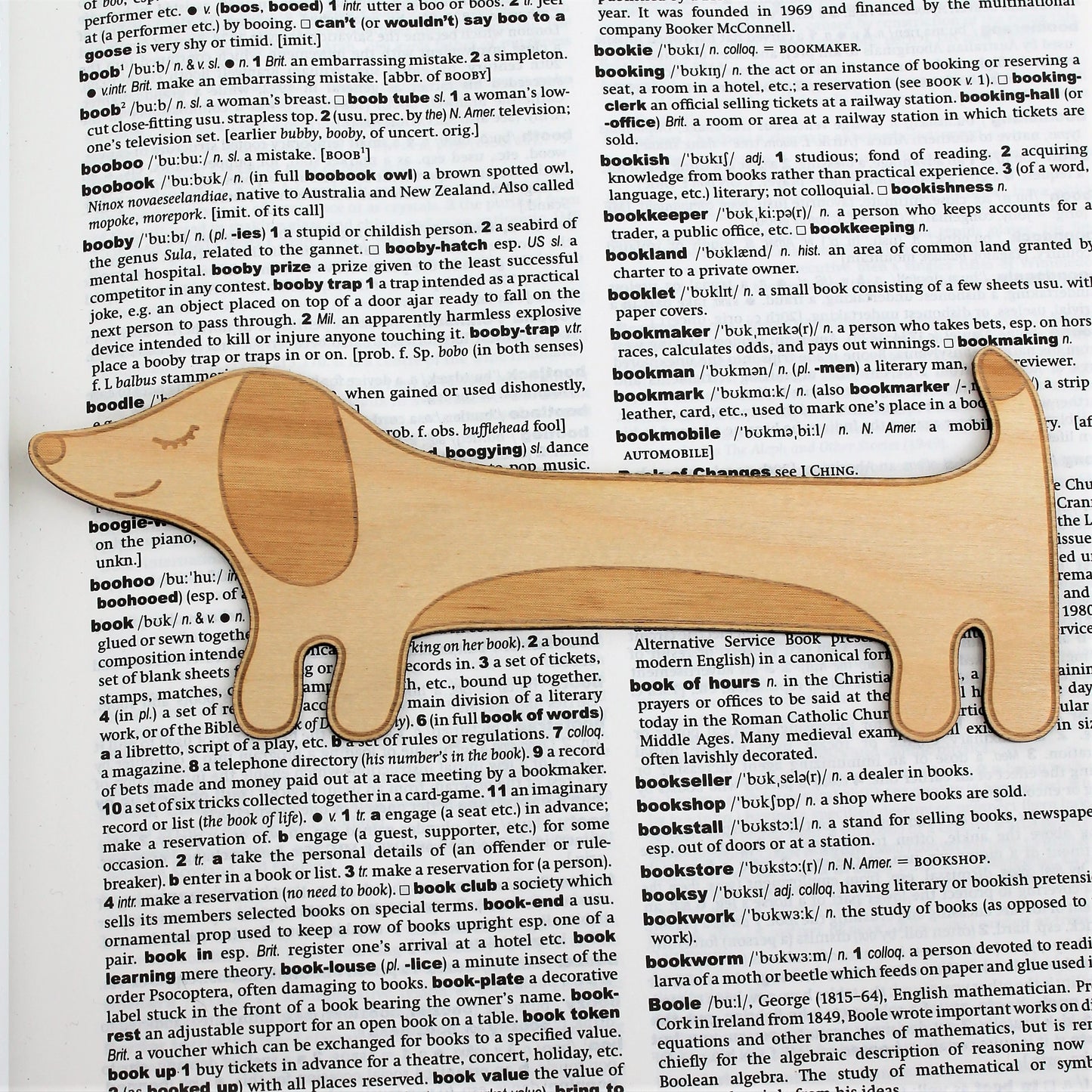 Wooden Dog Dachshund Bookmark