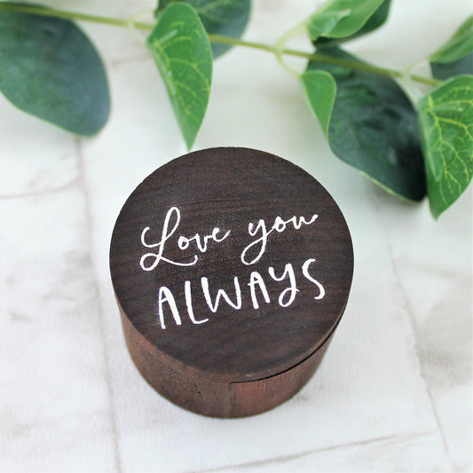 Love you Always Wooden Ring Box