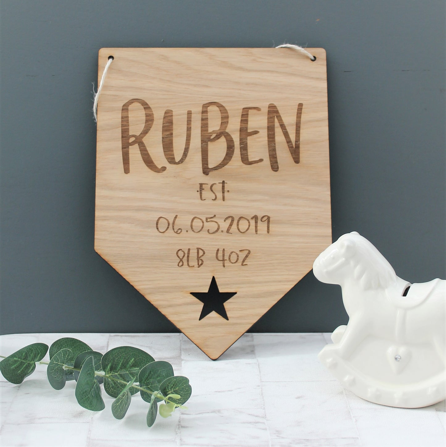 Wooden Personalised Kids Name Sign For Nursery