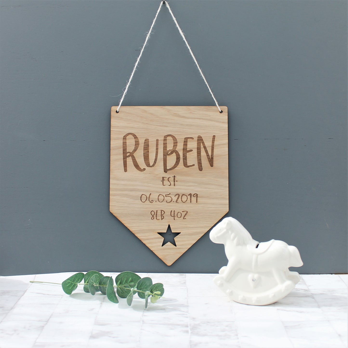 Wooden Personalised Kids Name Sign For Nursery