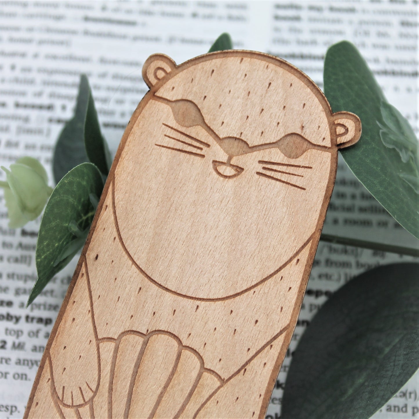 Wooden Otter Bookmark