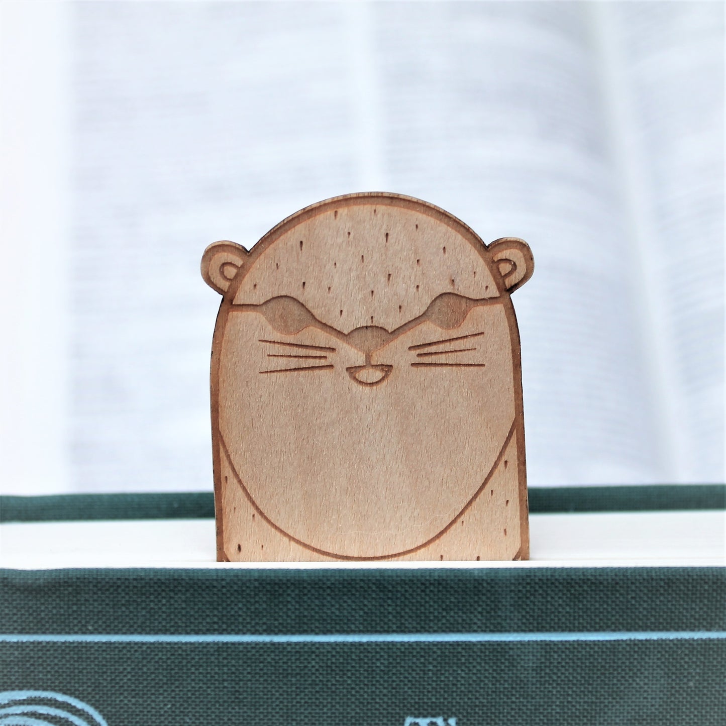 Wooden Otter Bookmark