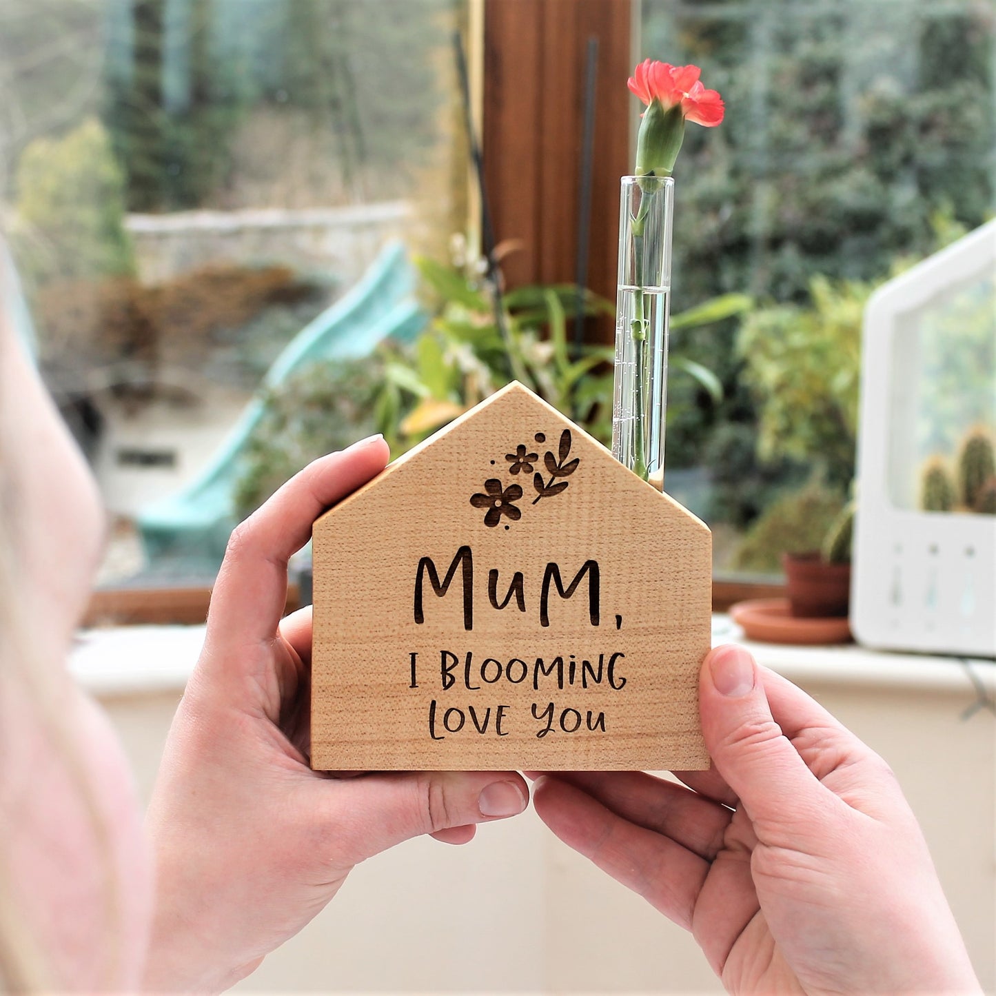 Personalised Test Tube Vase For Mum