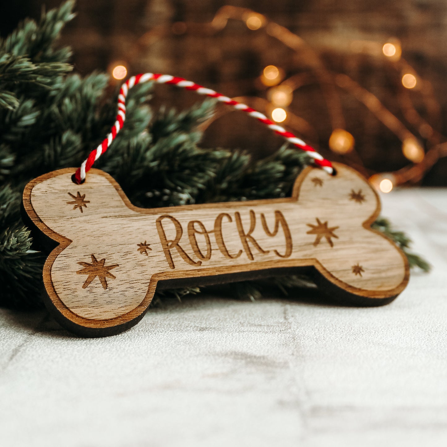 Dog Bone Christmas Bauble