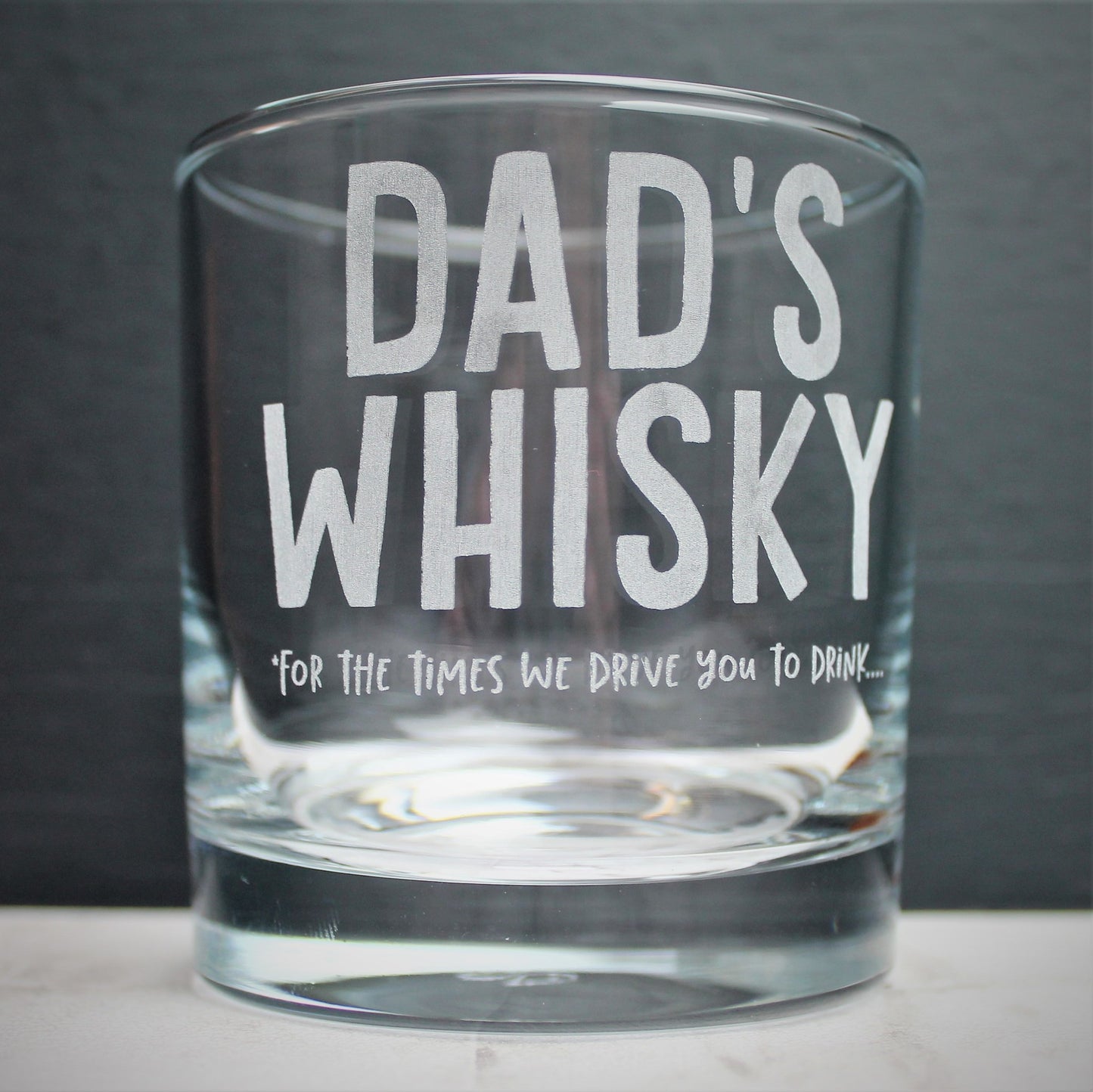 Dads whisky engraved glass tumbler for fathers day 