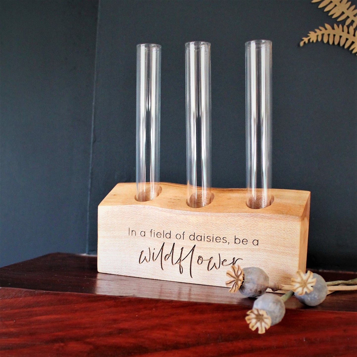 Wildflower Test Tube - Wooden Propagation stand