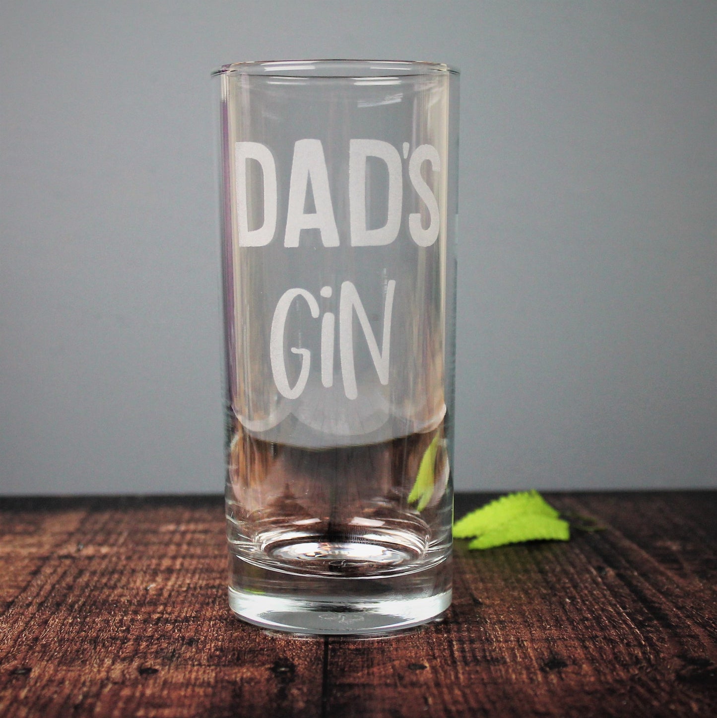 Gin glass for him. Dad's Gin van be personalised with custom text perfect birthday gift for him 