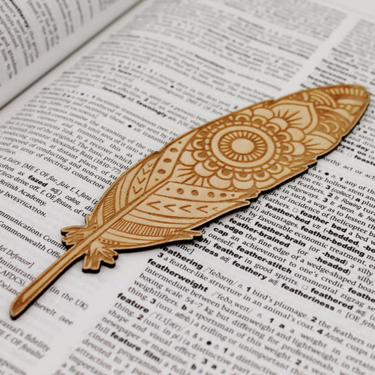 Boho Feather Bookmark