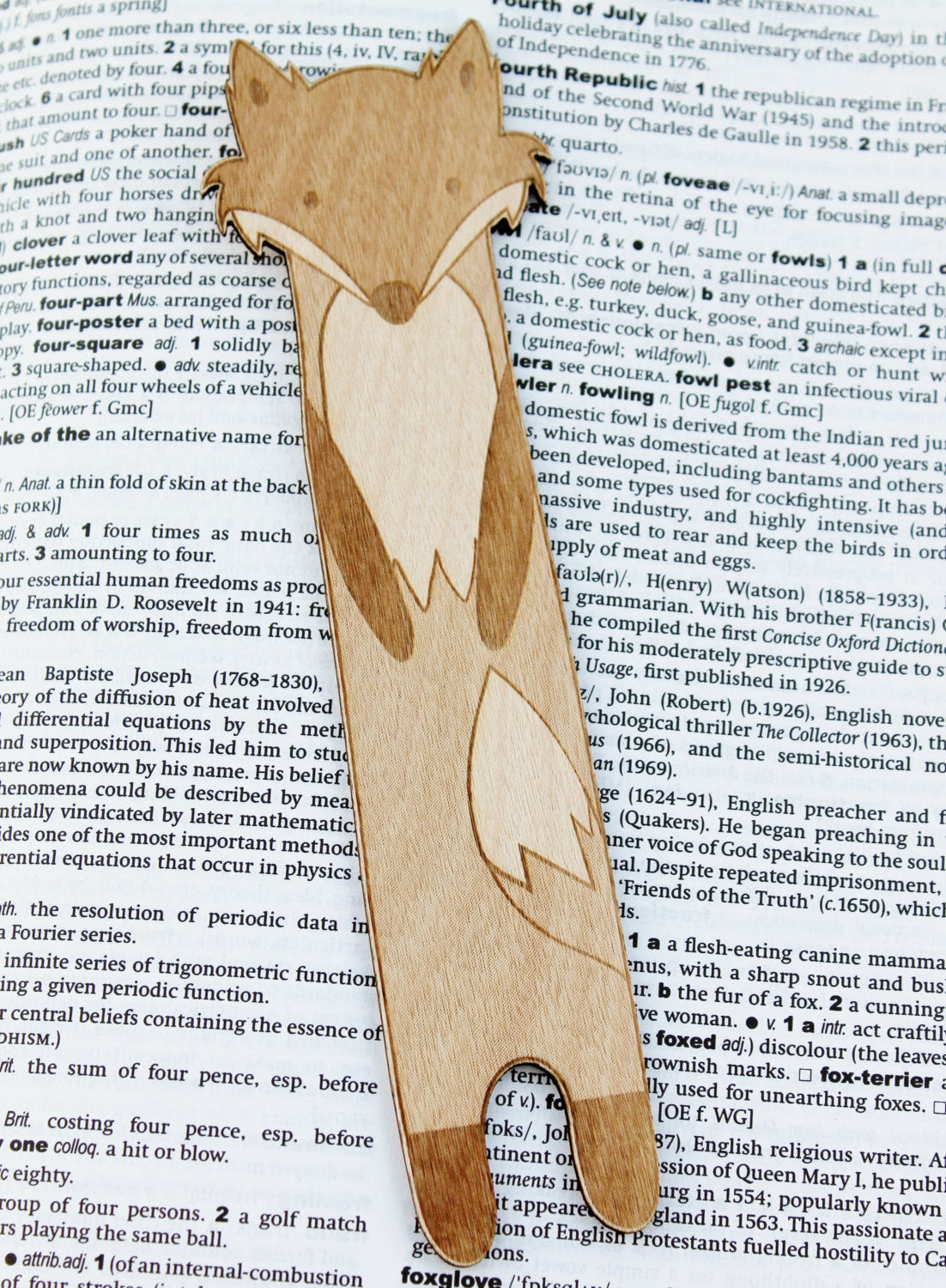 Cunning Fox Wooden Bookmark