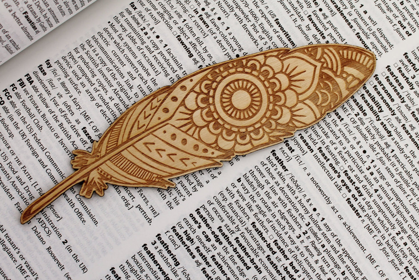 Boho Feather Bookmark