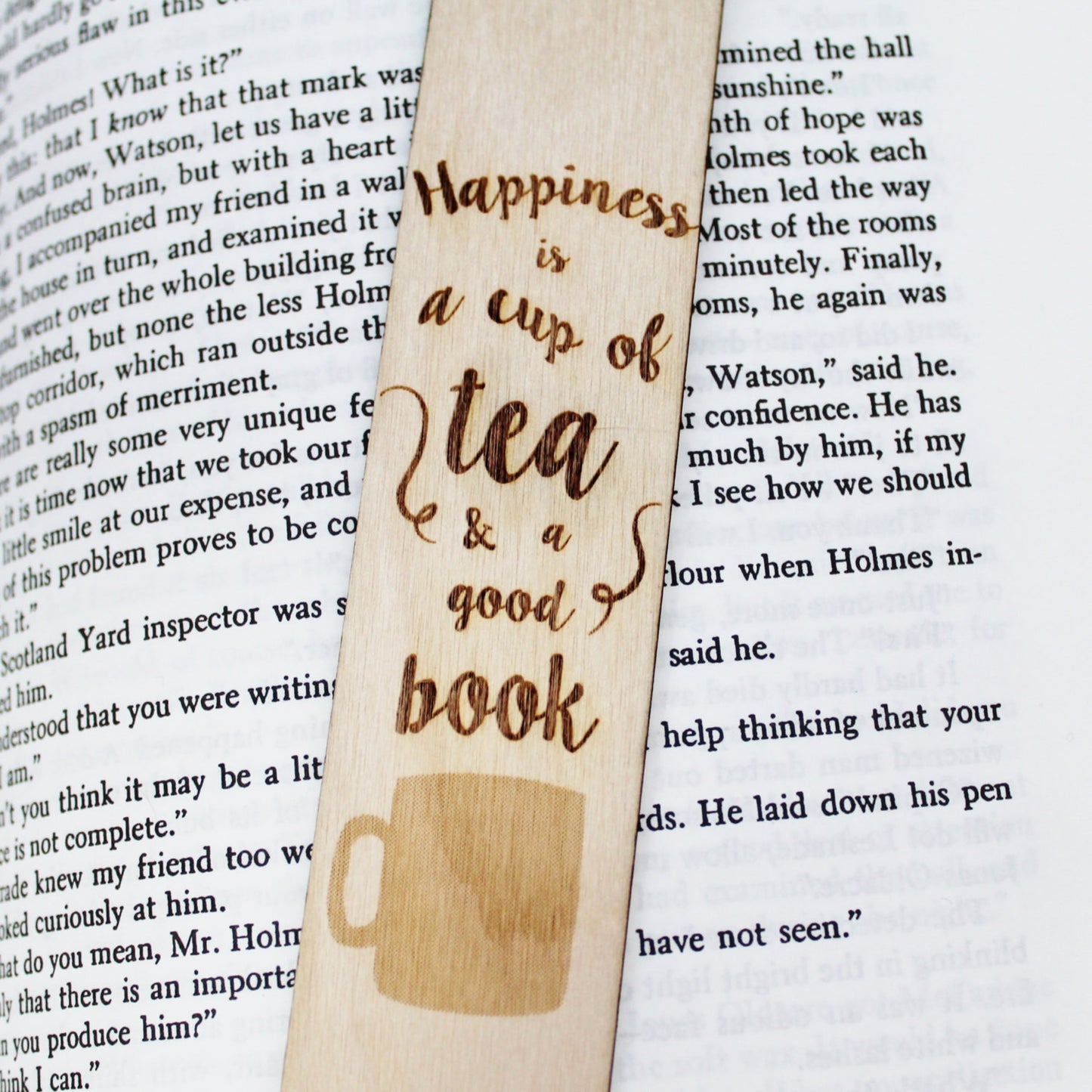 Happiness is a Cup of Tea and a Good Book Bookmark
